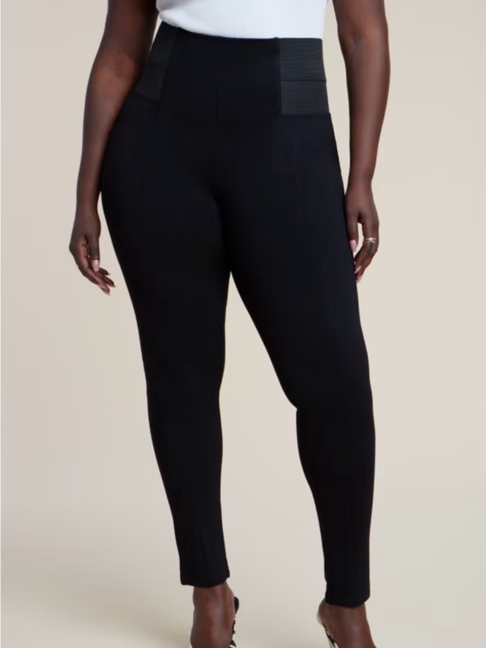 Eloquii Miracle Flawless Legging Black Ponte High Rise Stretch Plus Size 18 - Picture 2 of 7
